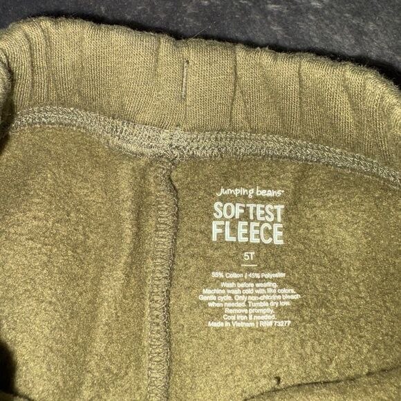 👕5t jumping beans army green sweatpants with drawstring - Picture 2 of 3